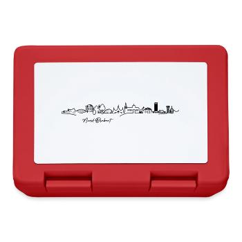Skyline Nordbrabant - SCHWARZ (Mehrfarbiger Vektor) - Brotdose - Rot - Vorne
