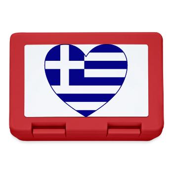Greece Flag Heart of Hellas - Lunchbox - red - Front