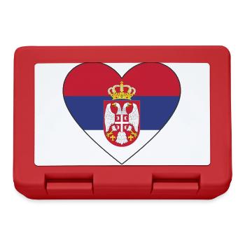 Cœur de drapeau de la Serbie - Boîte à goûter - rouge - Devant