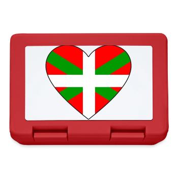 Baskische Flagge Herz - Brotdose - Rot - Vorne
