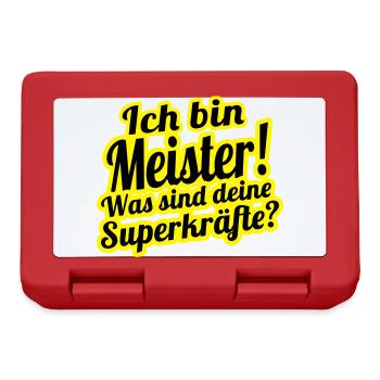 Ich bin Meister- Was sind deine Superkräfte? - Brotdose - Rot - Vorne