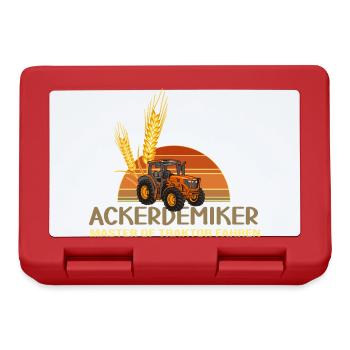 traktoren bauer acker traktor landwirtschaft ernte - Brotdose - Rot - Vorne