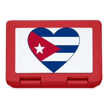 Cœur de drapeau de Cuba - Boîte à goûter - rouge - Devant