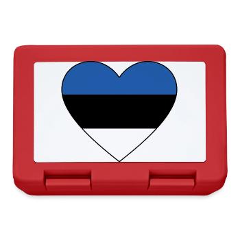 Estonia Flag Heart - Lunchbox - red - Front