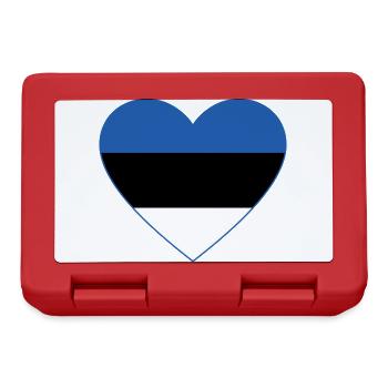 Estonia Flag Heart - Lunchbox - red - Front