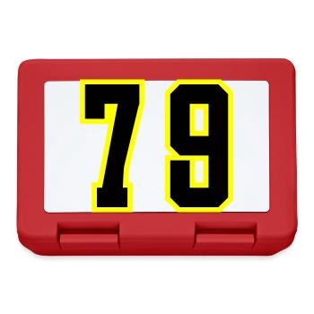 79 Zahl Trikot - Brotdose - Rot - Vorne