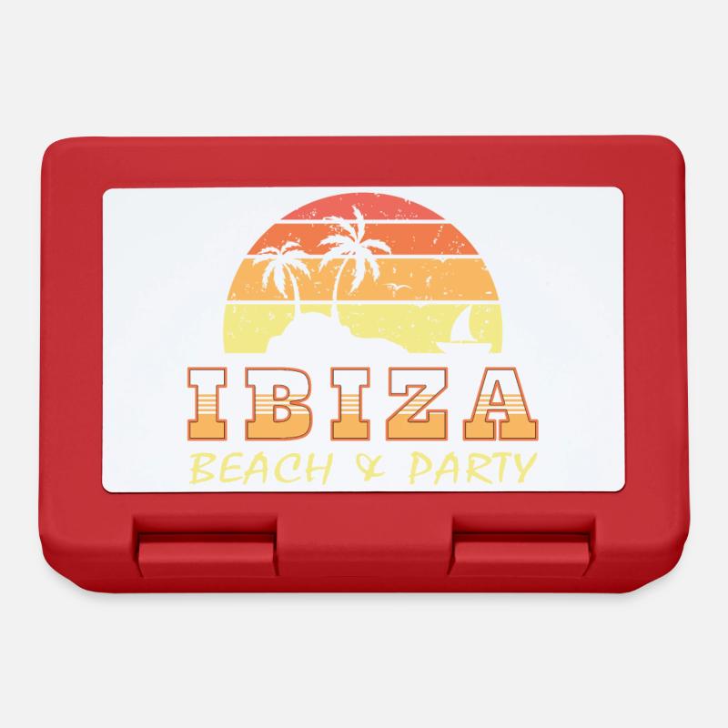 Ibiza. PLAGE ET FÊTE - Boîte à goûter - rouge