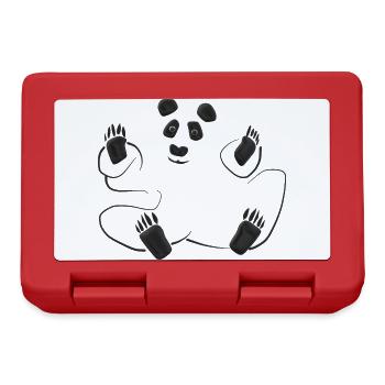 Panda - Brotdose - Rot - Vorne