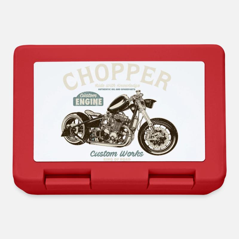 Chopper Custom Engine - Brotdose - Rot