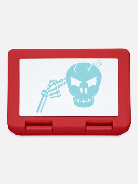Totenkopf Kopfschuss - Brotdose - Rot