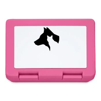 Silhouette De Cheval, Chien, Chat - Boîte à goûter - rose - Devant