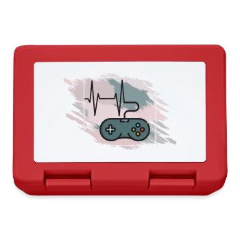 Herzschlag Gaming Controller Retro - Brotdose - Rot - Vorne