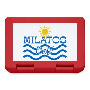 Vivid Milatos Sun and Waves Design - Lunchbox - red - Front