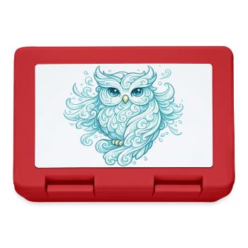 Hibou aérien – animal fait de vent - Boîte à goûter - rouge - Devant