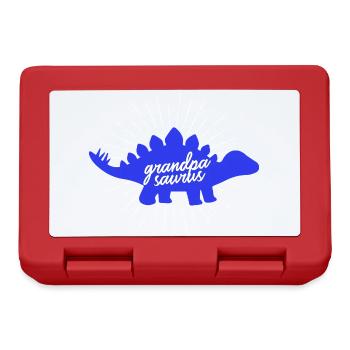 Grandpasaurus Stegosaurus Dinosaurier-Opa - Brotdose - Rot - Vorne