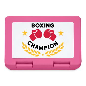 Boxing champion (Boxhandschuhe, Lorbeerkranz) - Brotdose - Pink - Vorne