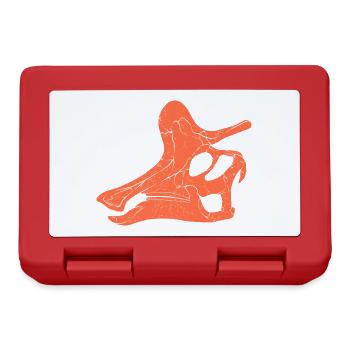 Lambeosaurus fossil skull - Lunchbox - red - Front
