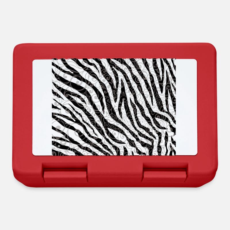 Swirly Zebra Muster - Brotdose - Rot