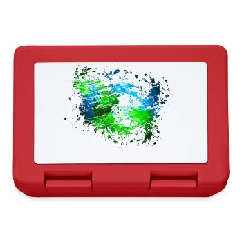 Green blue color spot decoration your text - Lunchbox - red - Front