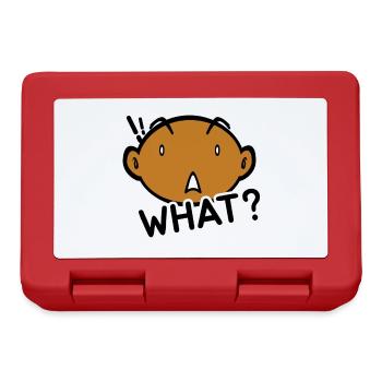 What? Funny head face gift - Lunchbox - red - Front