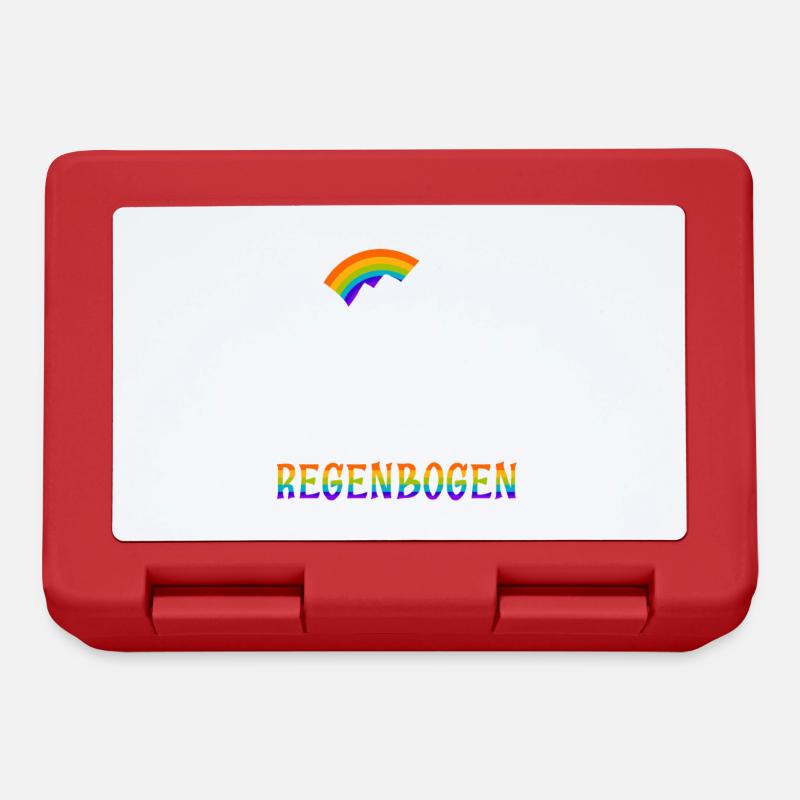 Bergsteiger bis zum Regenbogen Spruch - Brotdose - Rot
