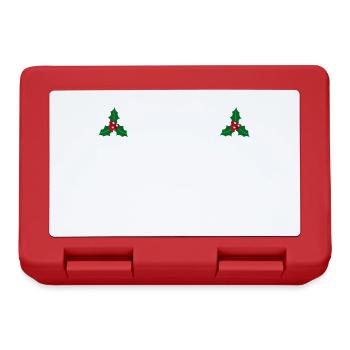 Merry Christmas with frame holly - Lunchbox - red - Front