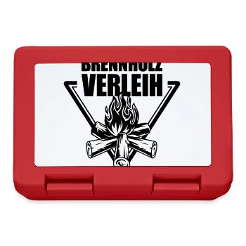 Brennholz Verleih | Farbe änderbar - Brotdose - Rot - Vorne