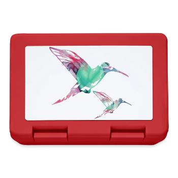 kolibri, graffiti ,malerei, blumen,vogel,malerei, - Brotdose - Rot - Vorne