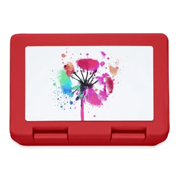 Flower,Dandelion,colorful,watercolor,painting,art - Lunchbox - red - Front