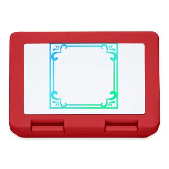 Blue frame with ornaments gift - Lunchbox - red - Front