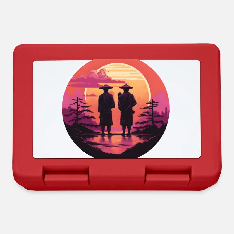 Synthwave japan traditional men - Brotdose - Rot