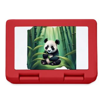 Petit panda mignon au milieu des bambou - Boîte à goûter - rouge - Devant