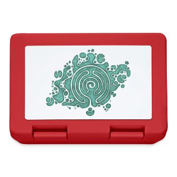 Spiritual Symbol - The Way Of Life Labyrinth 2 - Lunchbox - red - Front