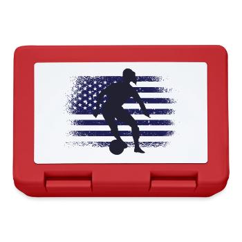 USA Soccer Fan Jersey Shirt American Flag - Lunchbox - red - Front