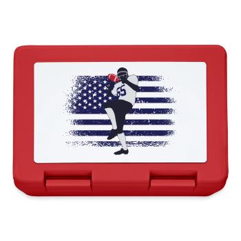 American Football Fan Jersey Shirt USA Flag - Lunchbox - red - Front