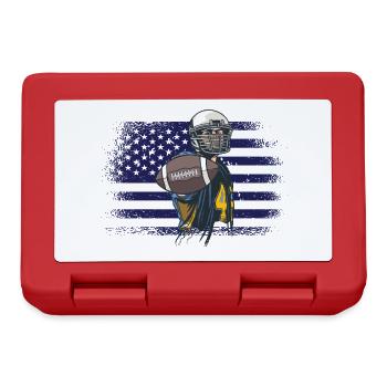 American Football Fan Jersey Shirt USA Flag - Lunchbox - red - Front