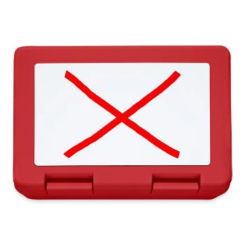 Ablehnung Durchstreichen mit rotem X 1 - Brotdose - Rot - Vorne