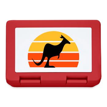 Kangaroo in front of a half-sun - Lunchbox - red - Front
