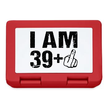 Je sur le 39+ 40ème anniversaire Humour 40 ans - Boîte à goûter - rouge - Devant