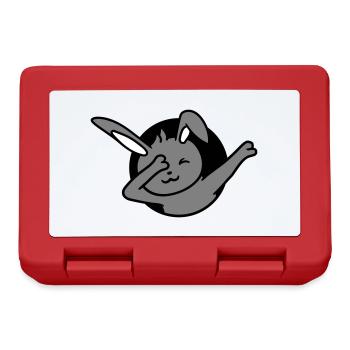 Lapin Dabbing Dab Danse Pose Trou Danse Fête Fun - Boîte à goûter - rouge - Devant