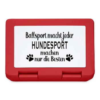 Hundesport Sport Hundespruch Sport Fußball Trainin - Brotdose - Rot - Vorne