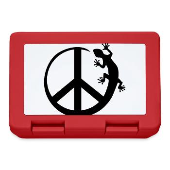 Symbol - Loving Peace Gecko solo - Lunchbox - red - Front
