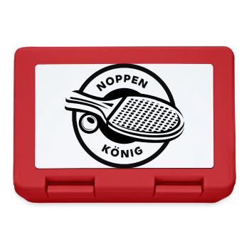 Noppen König Tischtennis Schlaeger Materialspieler - Brotdose - Rot - Vorne