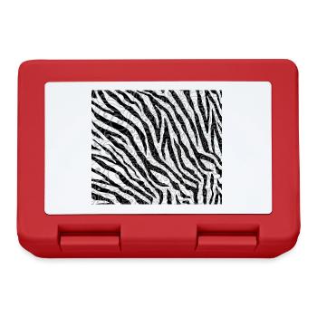Motif zèbre tourbillonnant - Boîte à goûter - rouge - Devant