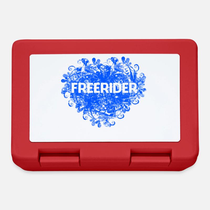 Freeriders coeur - Boîte à goûter - rouge