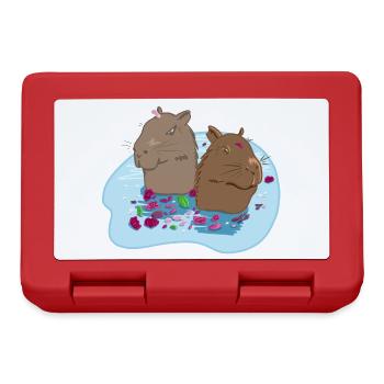 Capybaras amoureux - Boîte à goûter - rouge - Devant