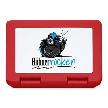 Hühner Rocken - Brotdose - Rot - Vorne