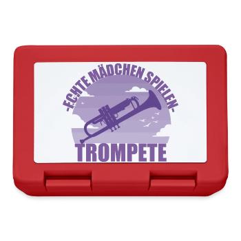Trompete Musikerin Instrument Mädchen Geschenk - Brotdose - Rot - Vorne