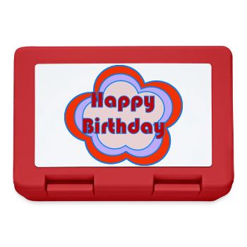 HAPPY BIRTHDAY. HAPPY BIRTHDAY. ANNIVERSARY. - Lunchbox - red - Front