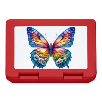 Butterfly flowers daisy daisies - Lunchbox - red - Front